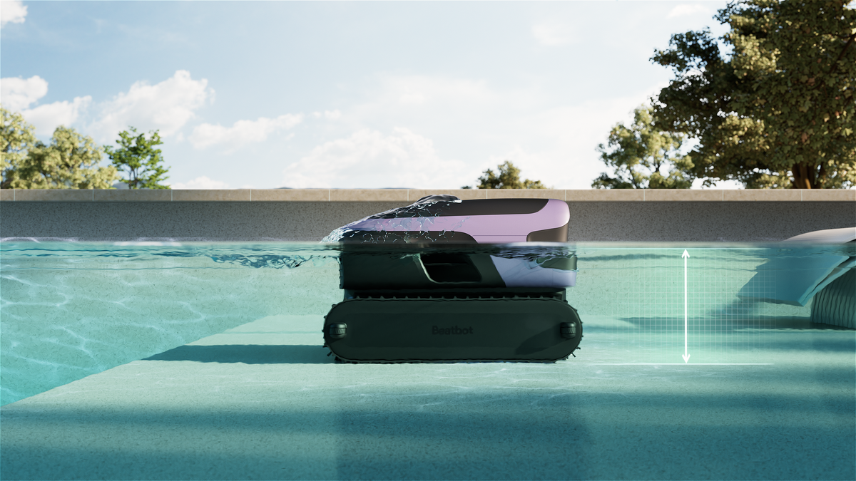 Beatbot robotic pool cleaner cleaning shallow and platform areas